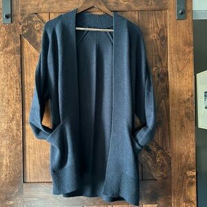 Navy Banana Republic Open Style Long Length Sweater Cardigan sz M
